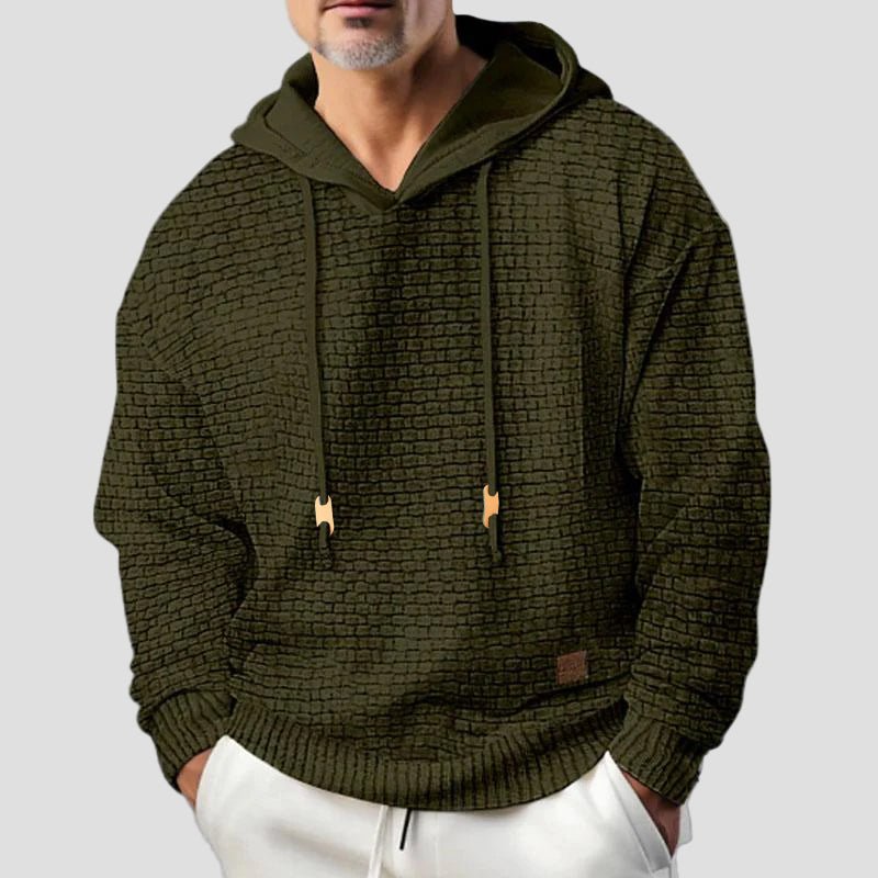 Frans | Avslappnad enfärgad långärmad huva