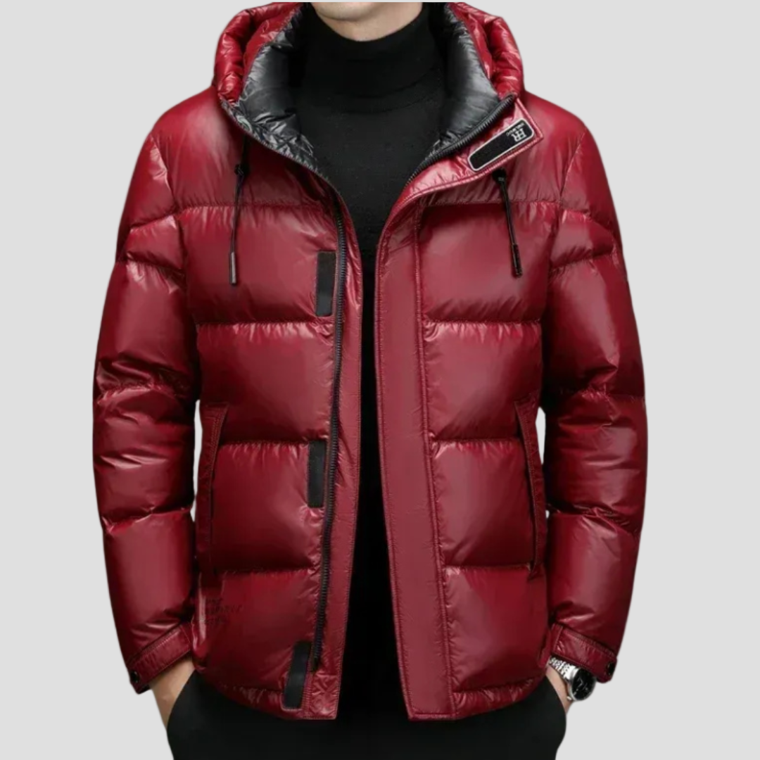 Albin | Dun Vinterjacka med Huva och Vattenavvisande Material