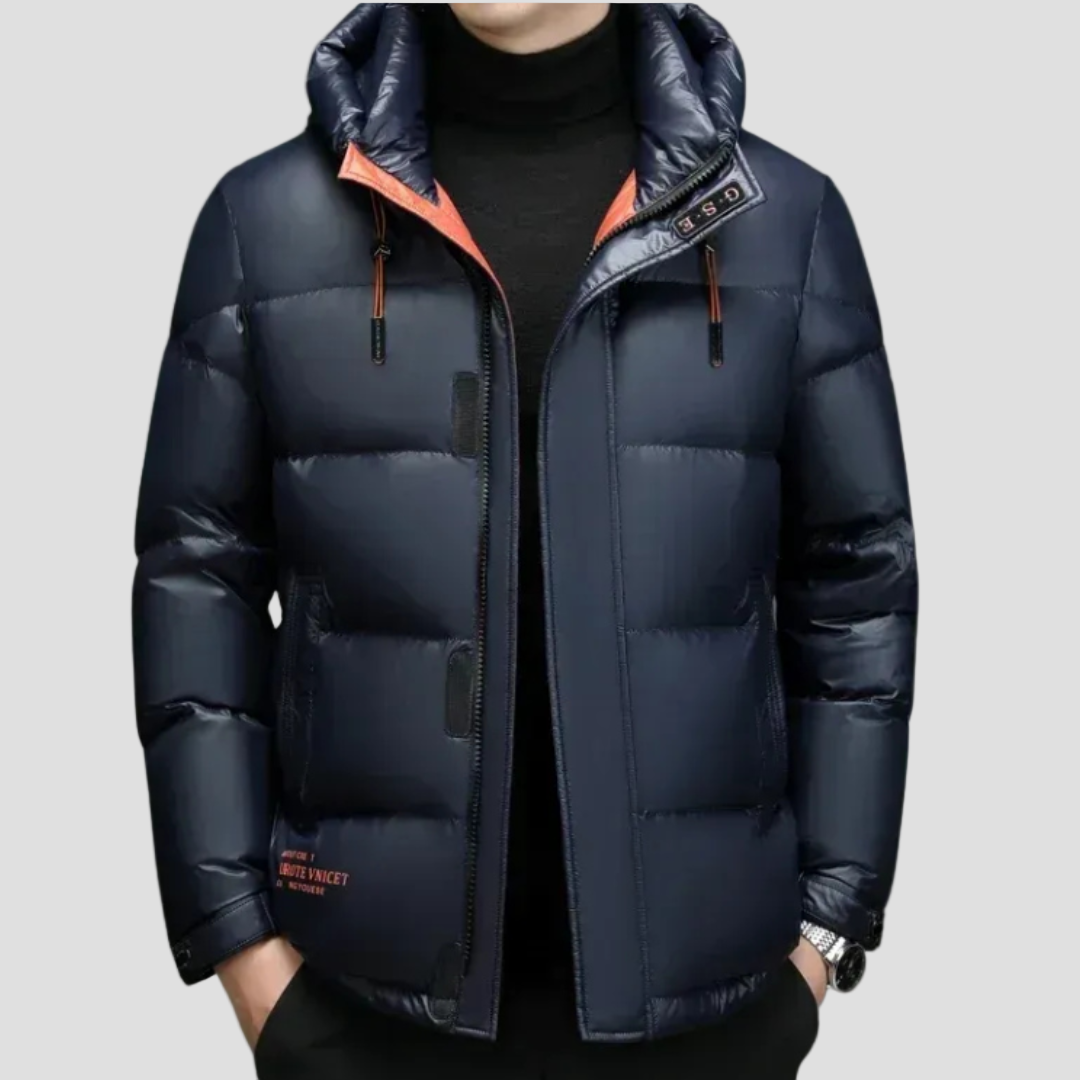 Albin | Dun Vinterjacka med Huva och Vattenavvisande Material