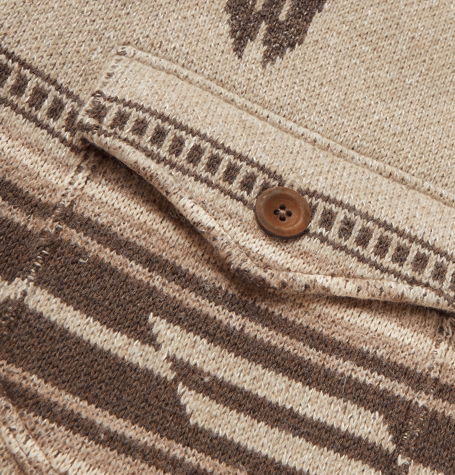 Viktor | Jacquard krage stickad cardigan