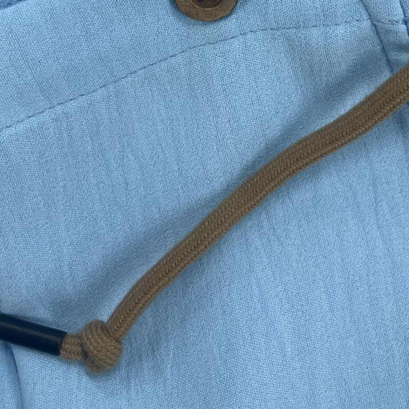 Kalle | Enfärgad enkelknäppt långärmad huva