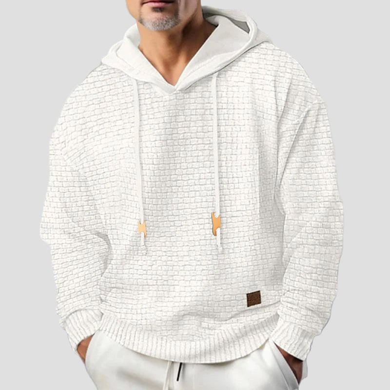 Frans | Avslappnad enfärgad långärmad huva