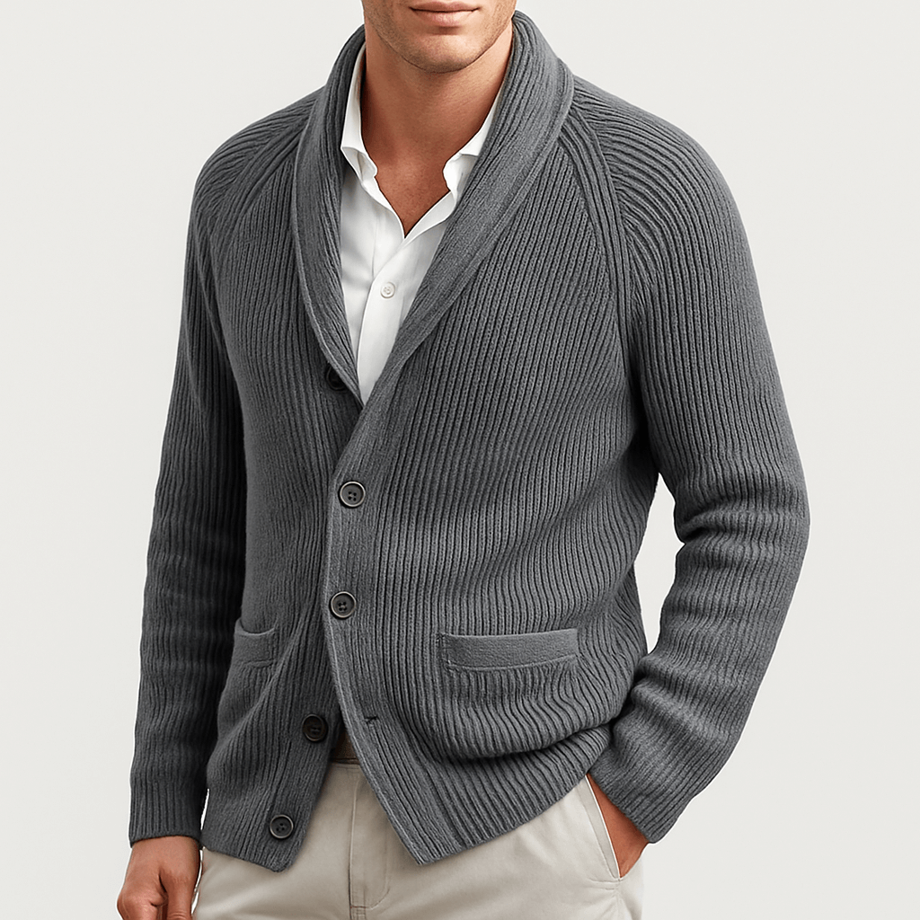 Spencer | Herrarnas Deluxe Stickad Cardigan