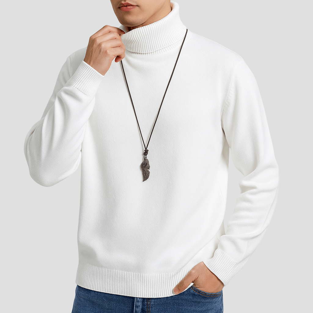Lukas | Mysig turtleneck stickad sweater
