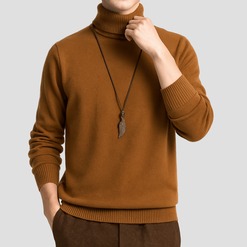 Lukas | Mysig turtleneck stickad sweater