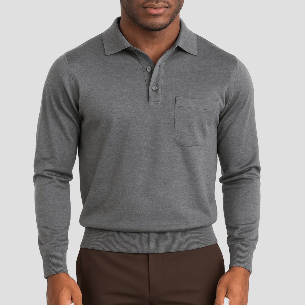 Ture | Elegant ull polo sweater