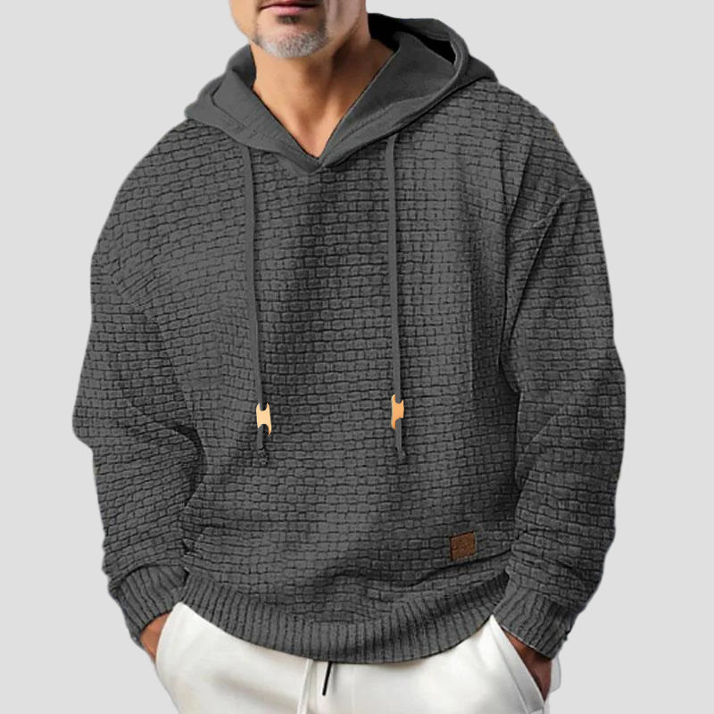 Frans | Avslappnad enfärgad långärmad huva