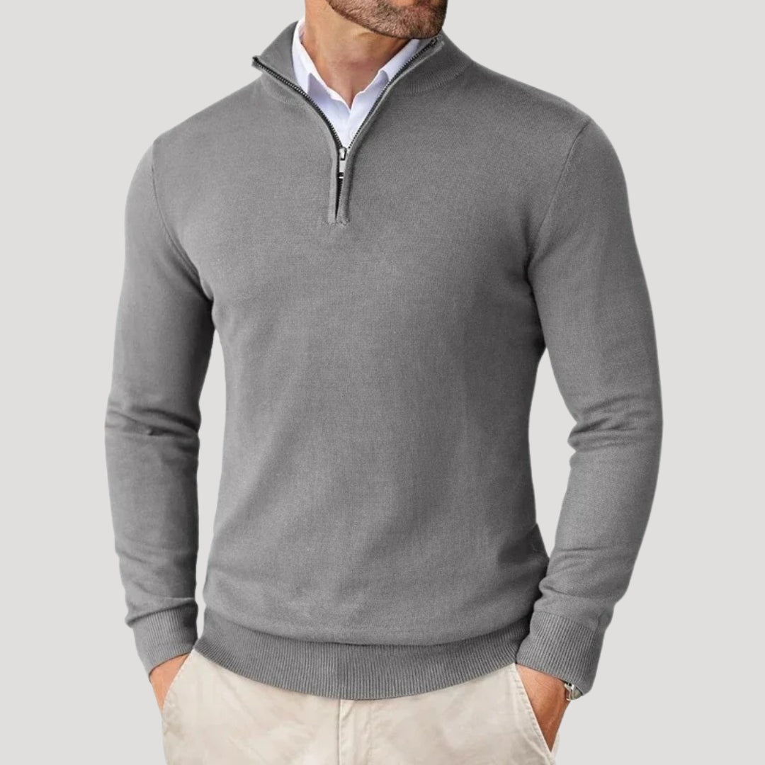 Elias | Herrarnas Smart-Casual Halv-Zip Tröja