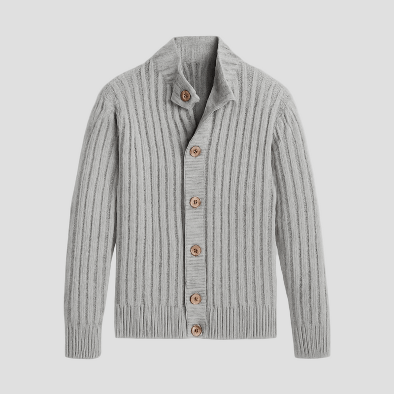Sakarias | Enkelknäppt stickad cardigan