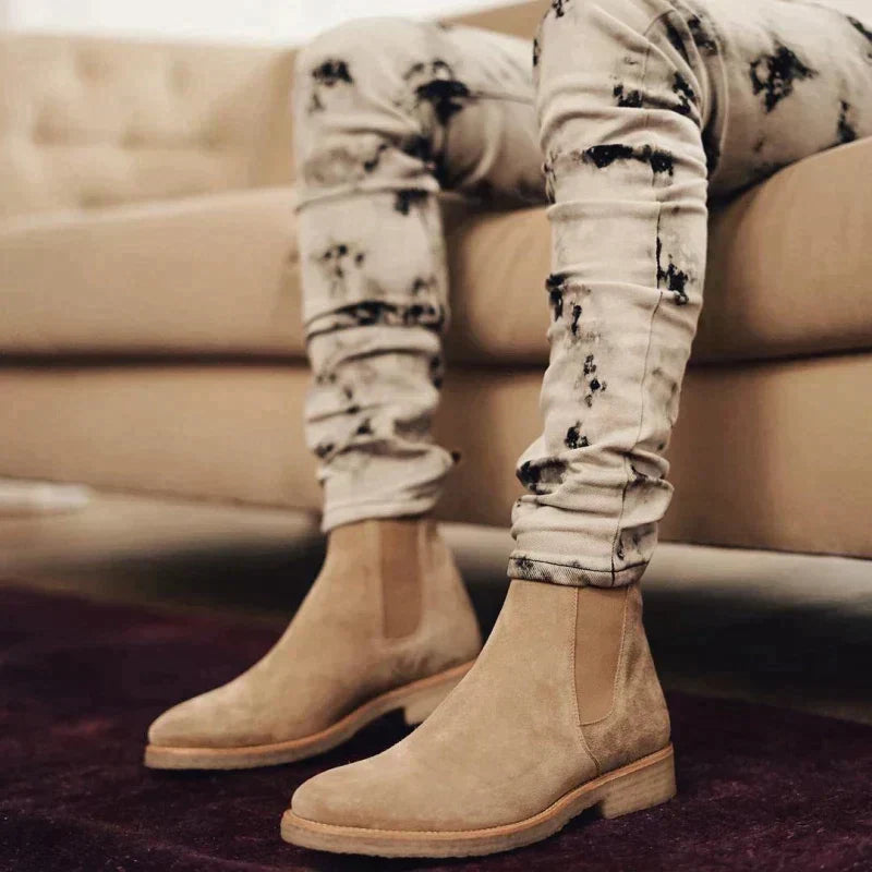 Göran | Chelsea Stövlar i Mocka för Herrar