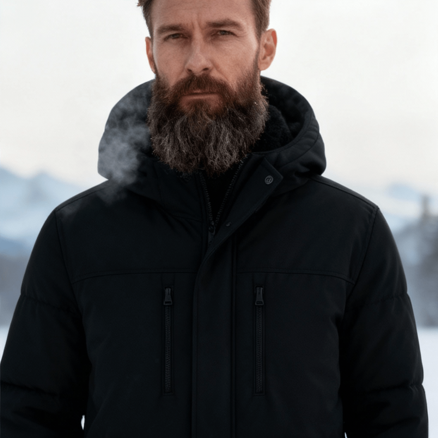 Herr kort parka vinterjacka