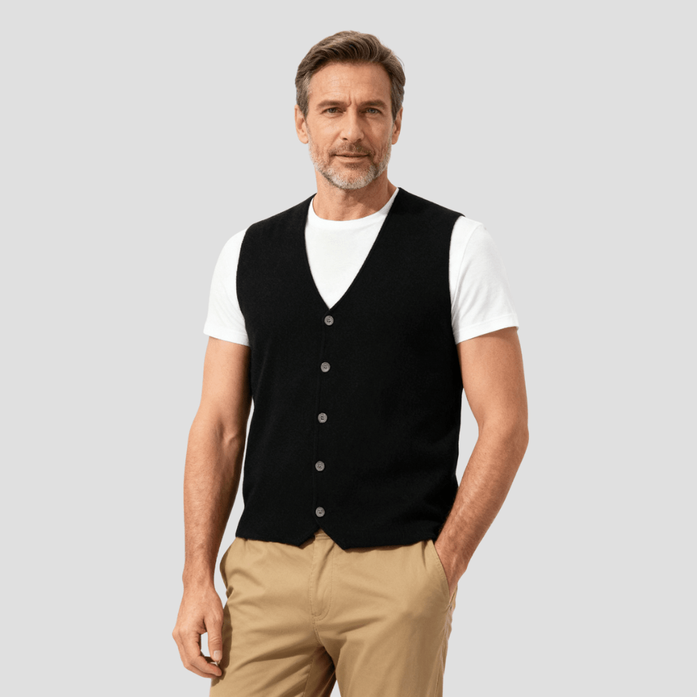 Oscar | Klassisk Button-Front Kashmir Cardigan