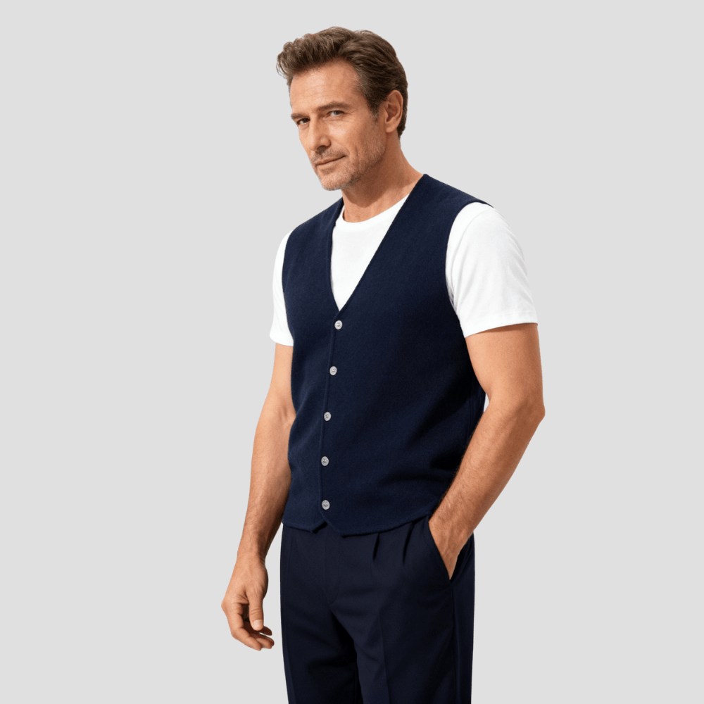 Oscar | Klassisk Button-Front Kashmir Cardigan