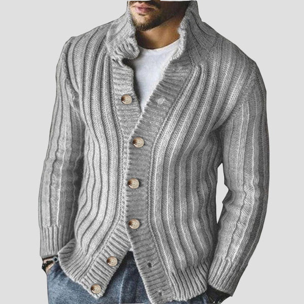 Sakarias | Enkelknäppt stickad cardigan