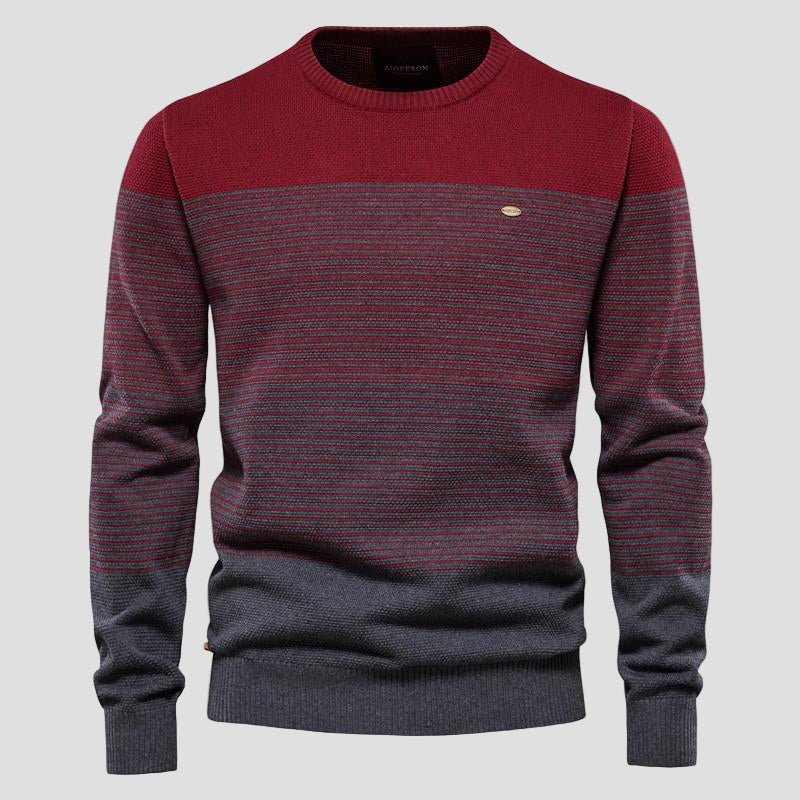 Noa | Herr vintage randig crewneck sweater