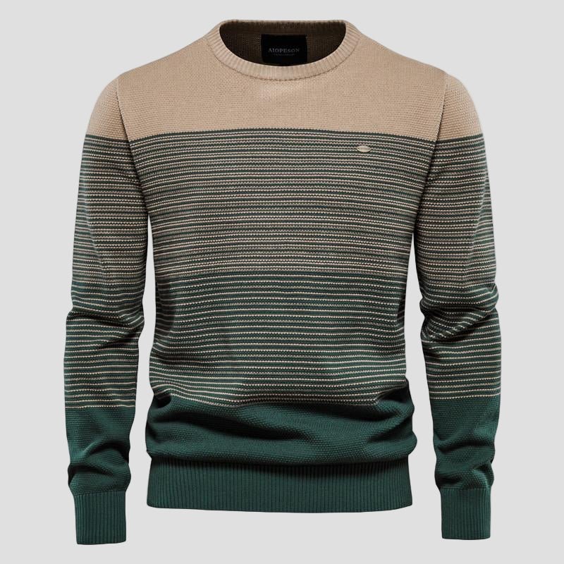 Noa | Herr vintage randig crewneck sweater