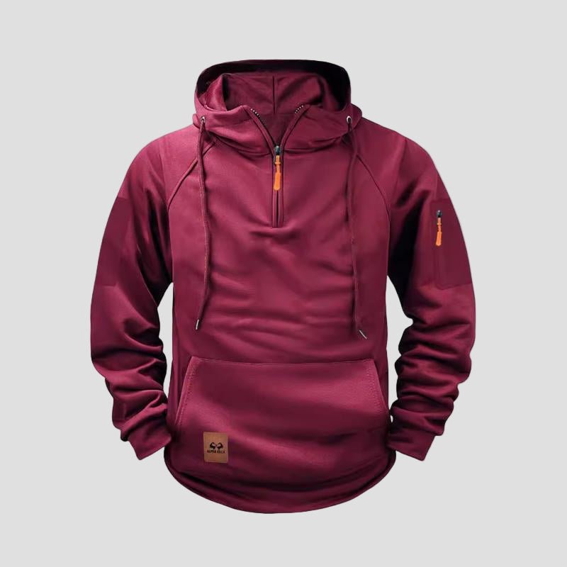 Rhett | Enfärgad dragkedja raglan ärm sweater