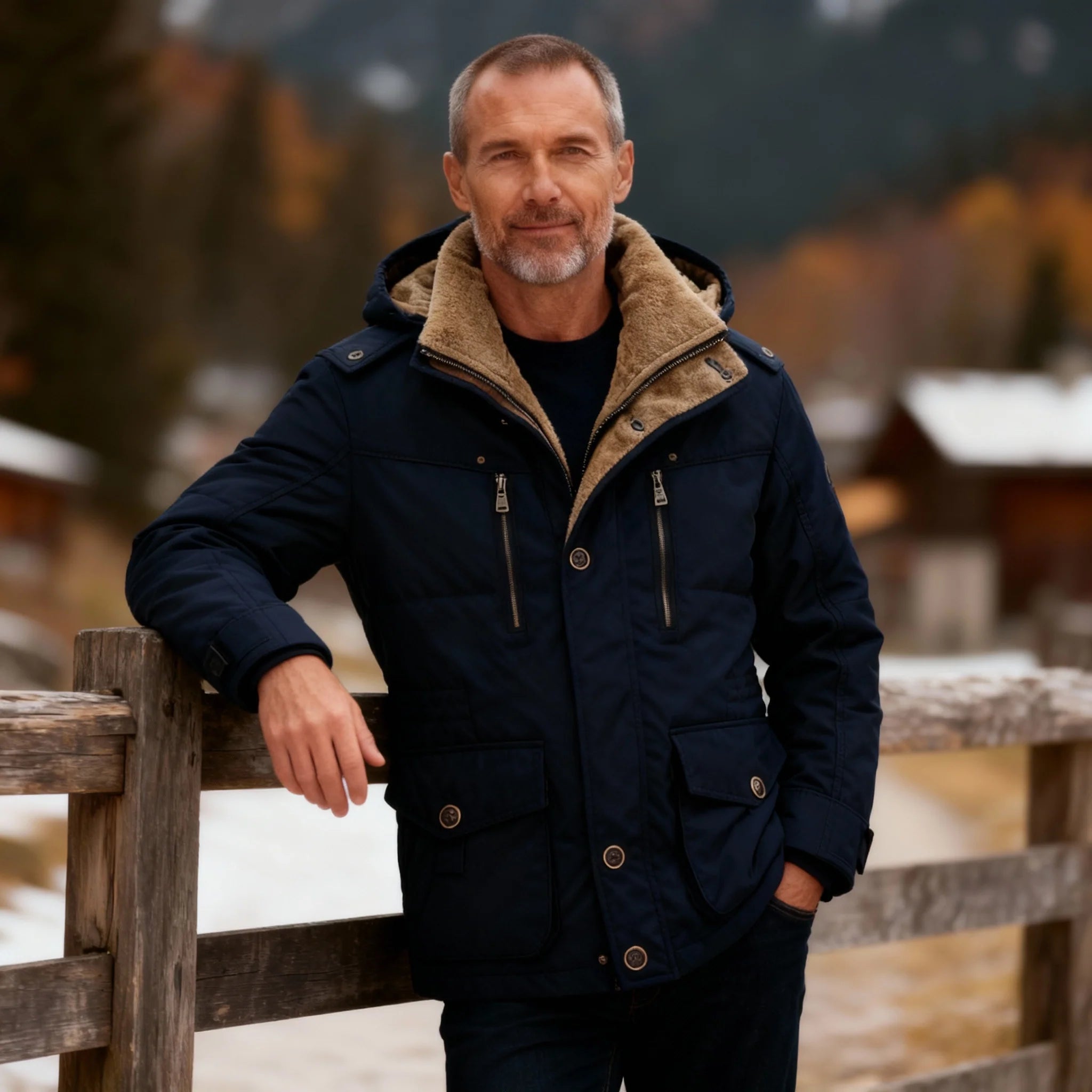 Pär | Strukturerad vattenresistent utility-vinterjacka