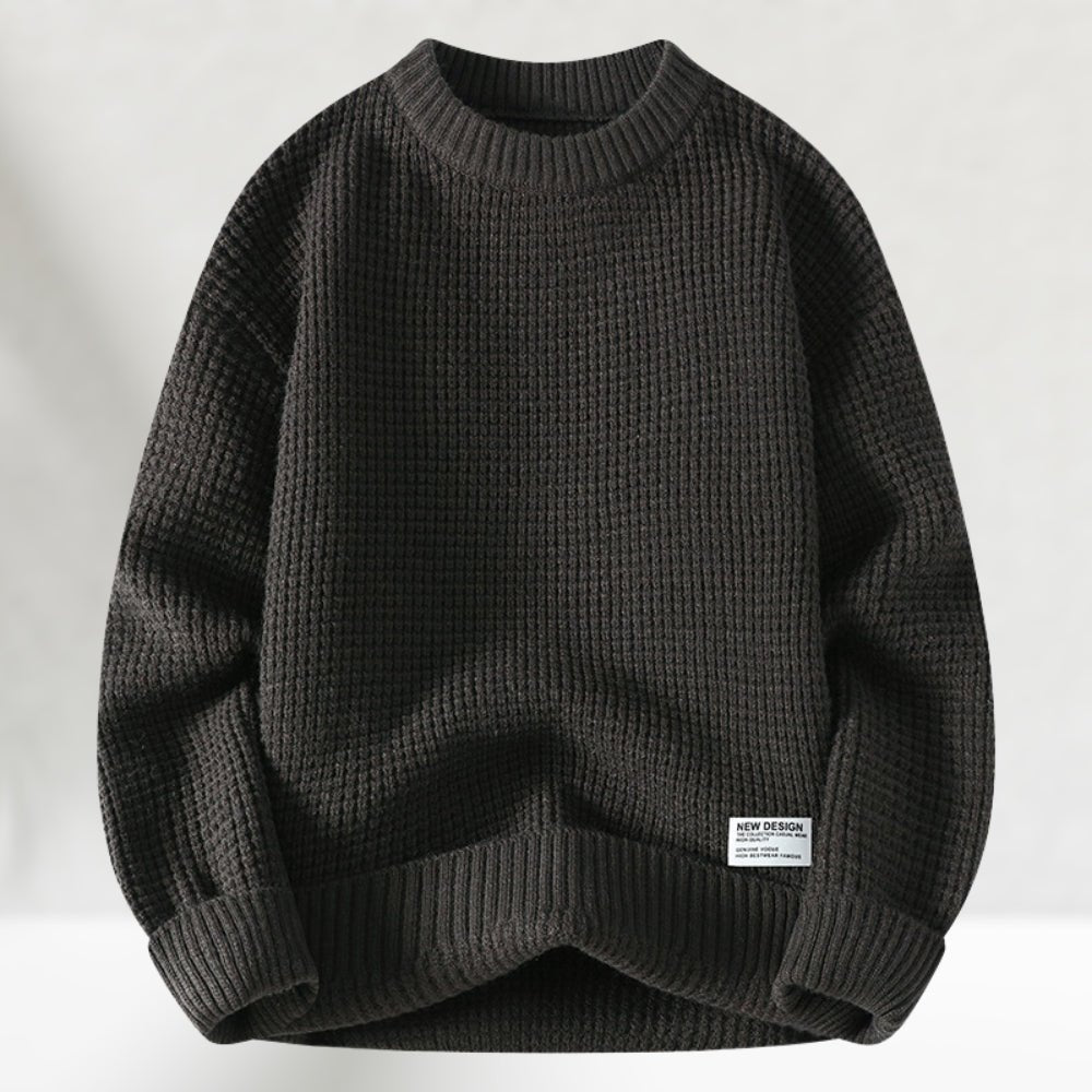 Aiden | Klassisk stickad crewneck sweater