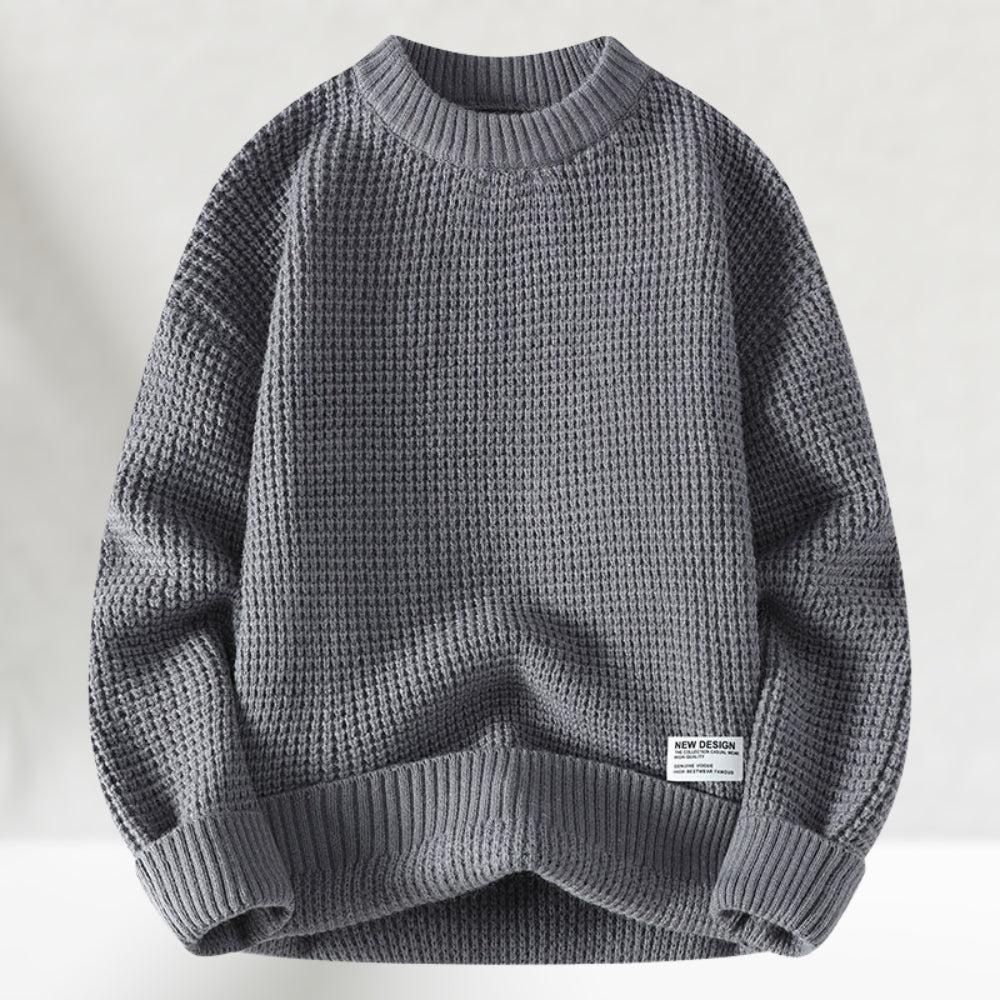 Aiden | Klassisk stickad crewneck sweater