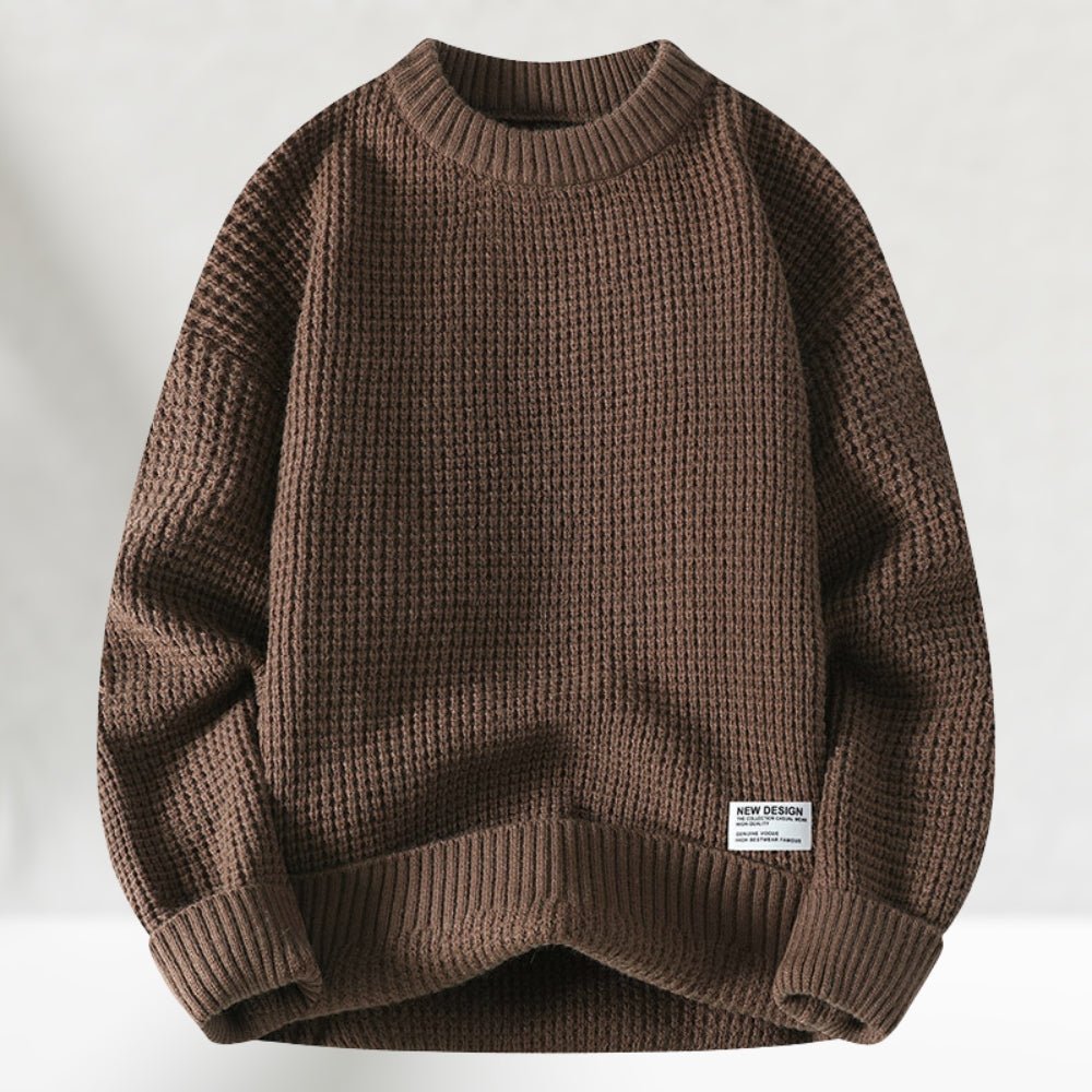 Aiden | Klassisk stickad crewneck sweater