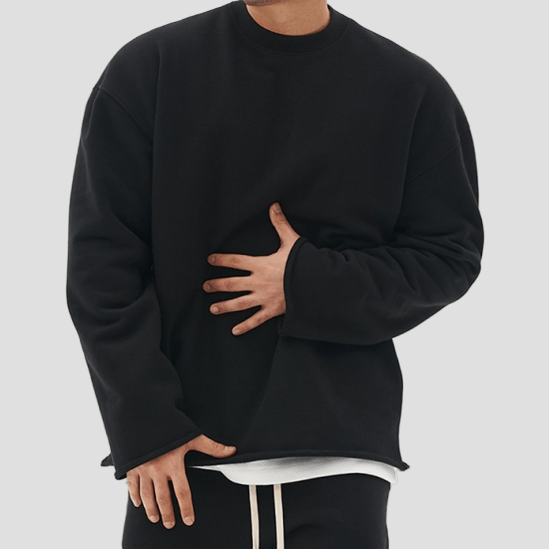 Bror | Mode enfärgad löst sittande sweatshirt
