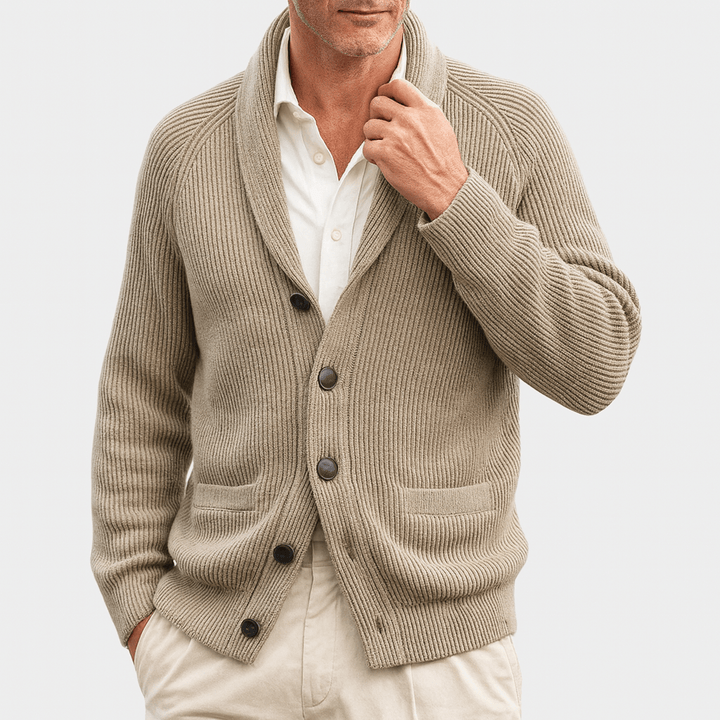 Spencer | Herrarnas Deluxe Stickad Cardigan