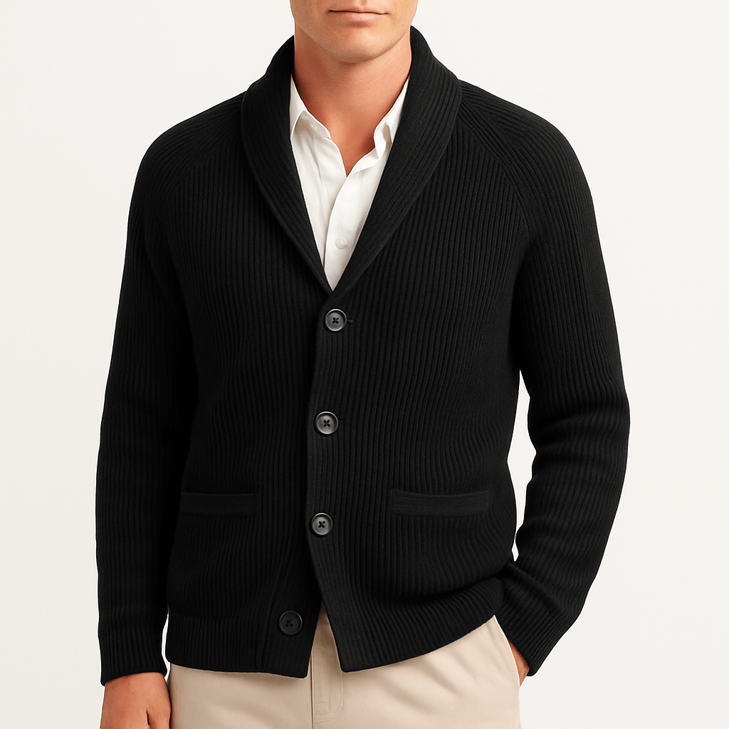 Spencer | Herrarnas Deluxe Stickad Cardigan