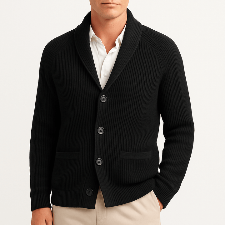 Spencer | Herrarnas Deluxe Stickad Cardigan