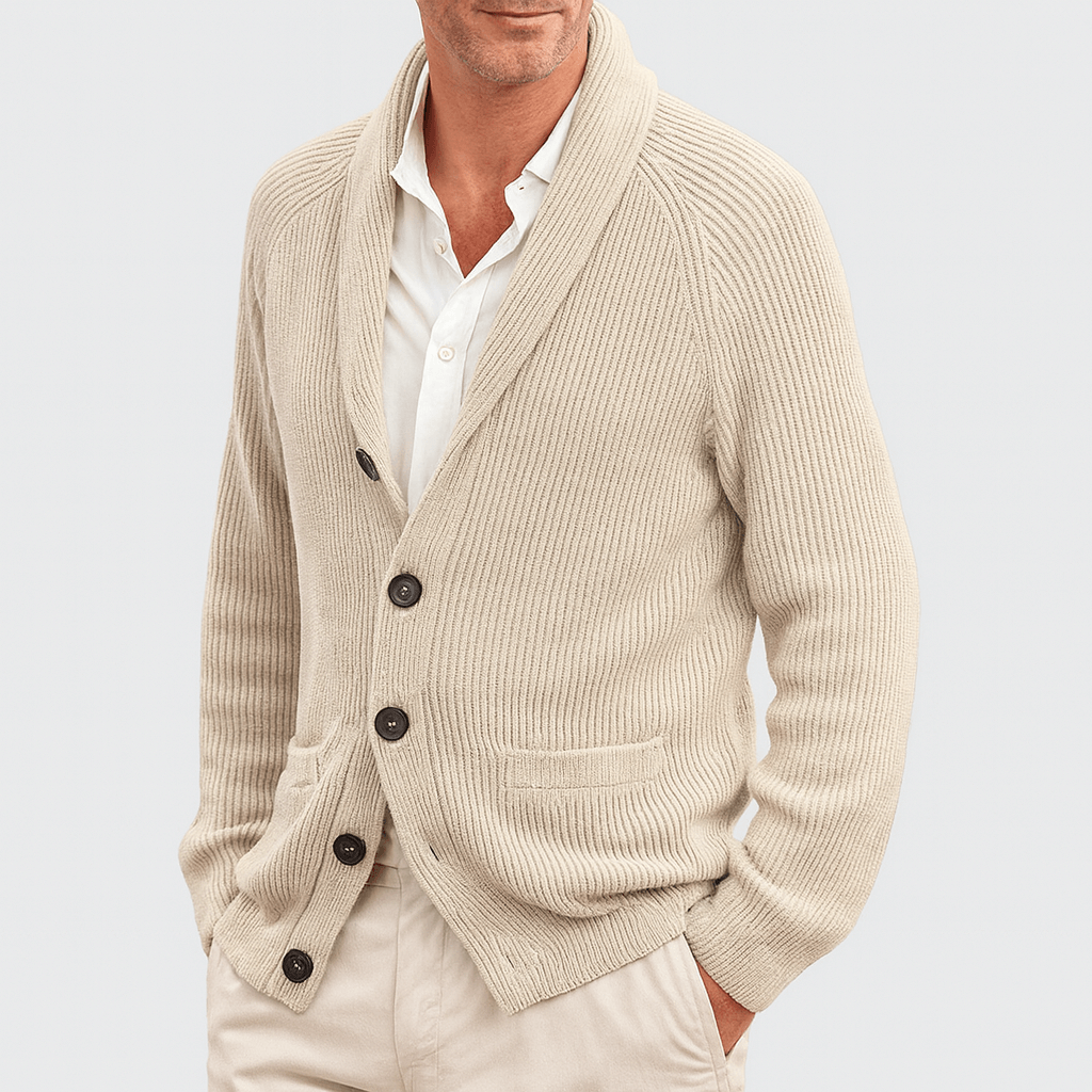 Spencer | Herrarnas Deluxe Stickad Cardigan