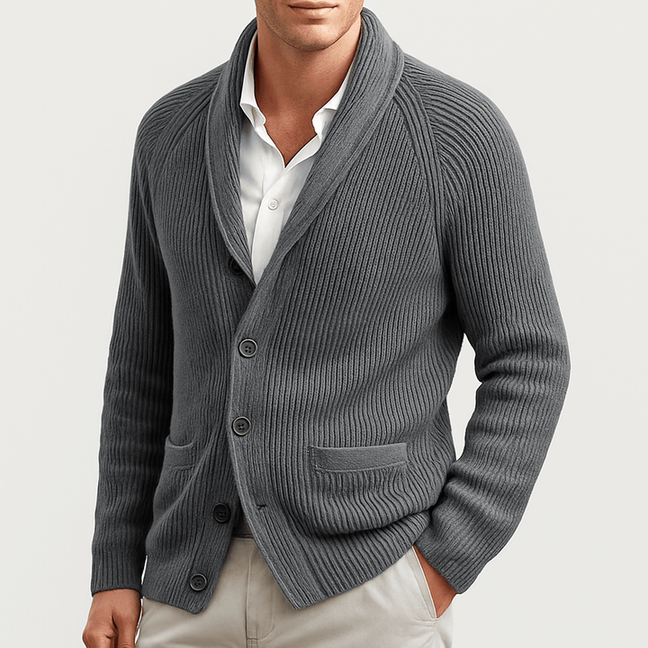 Spencer | Herrarnas Deluxe Stickad Cardigan