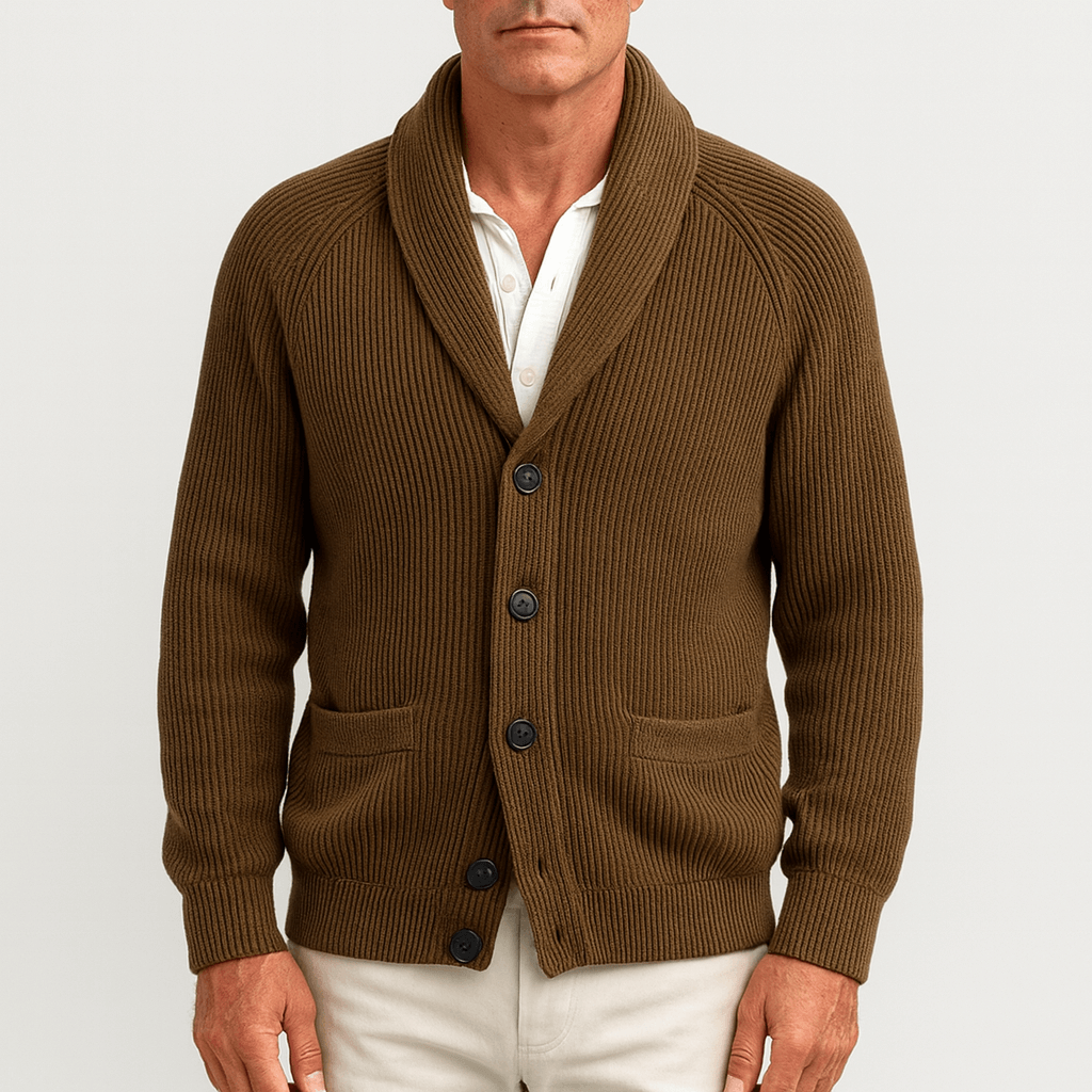 Spencer | Herrarnas Deluxe Stickad Cardigan