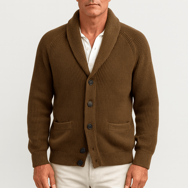 Spencer | Herrarnas Deluxe Stickad Cardigan