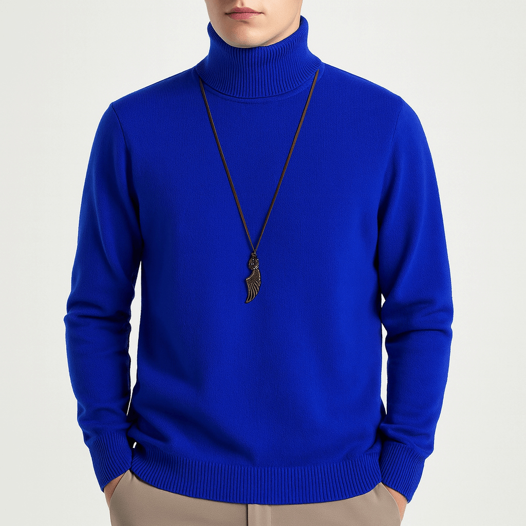 Lukas | Mysig turtleneck stickad sweater