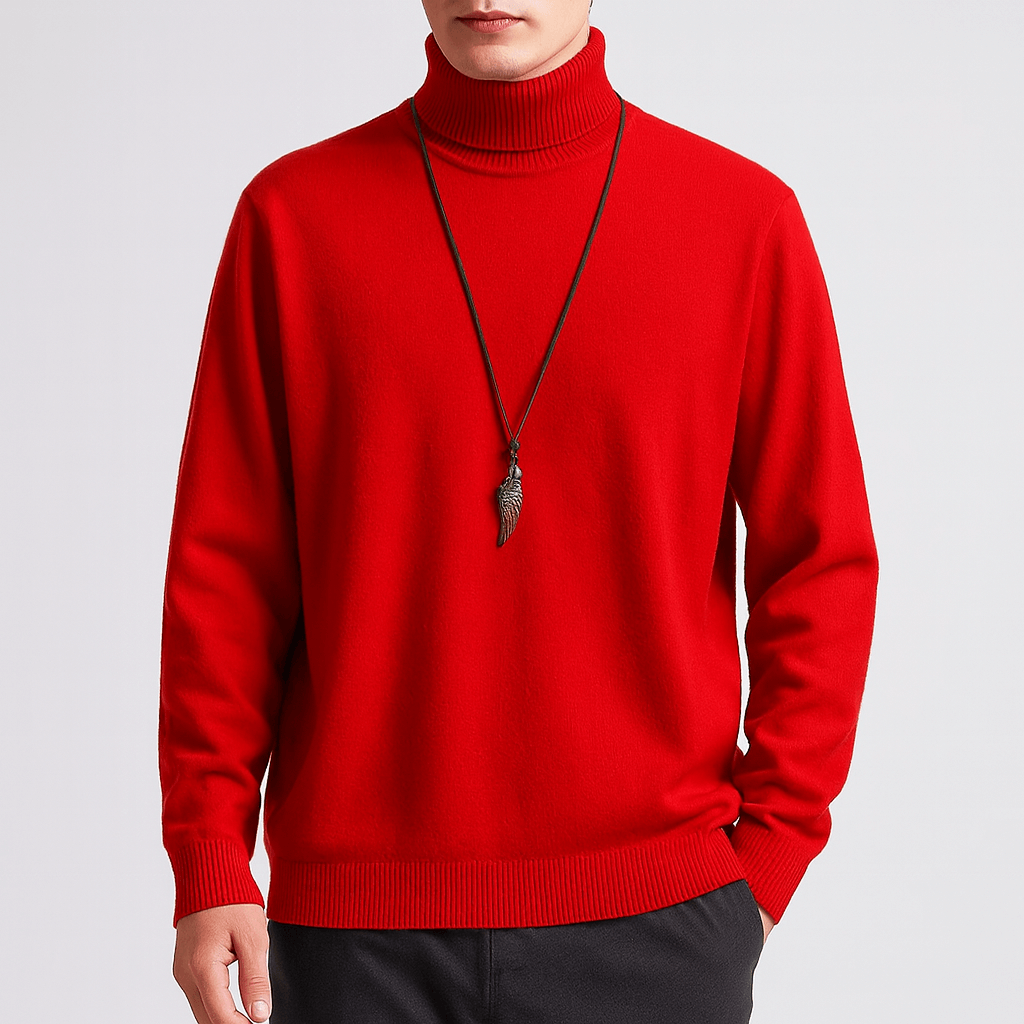Lukas | Mysig turtleneck stickad sweater