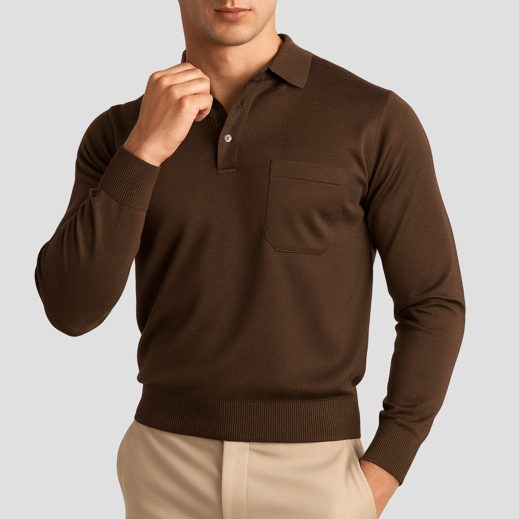Ture | Elegant ull polo sweater
