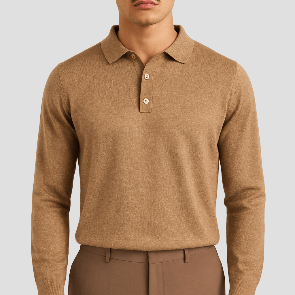 Ture | Elegant ull polo sweater