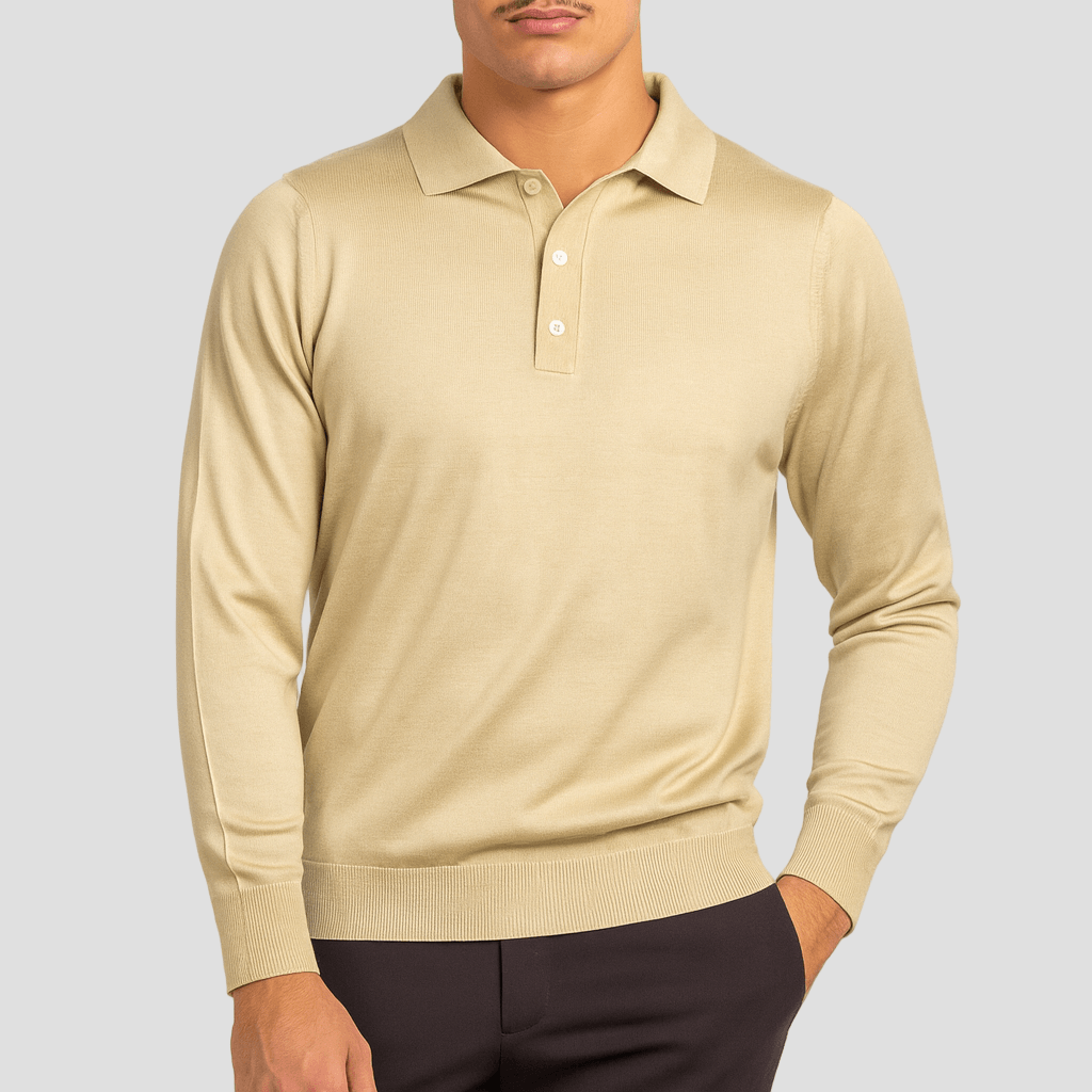 Ture | Elegant ull polo sweater