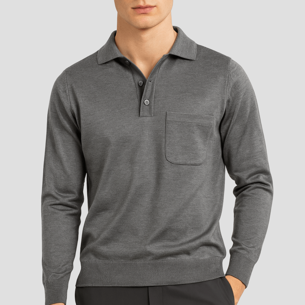 Ture | Elegant ull polo sweater