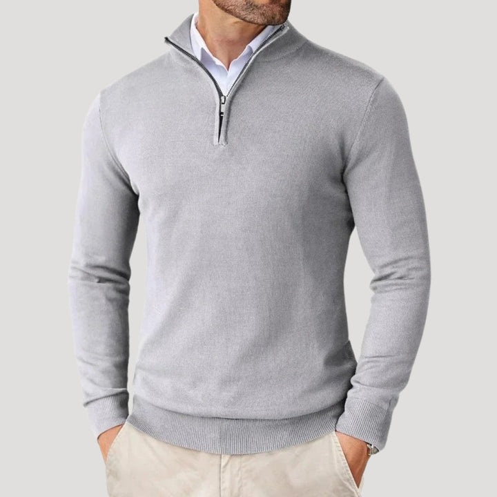 Elias | Herrarnas Smart-Casual Halv-Zip Tröja