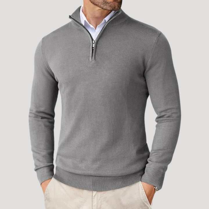 Elias | Herrarnas Smart-Casual Halv-Zip Tröja