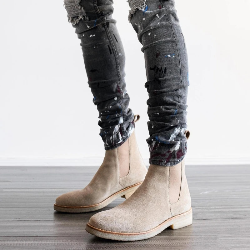 Göran | Chelsea Stövlar i Mocka för Herrar