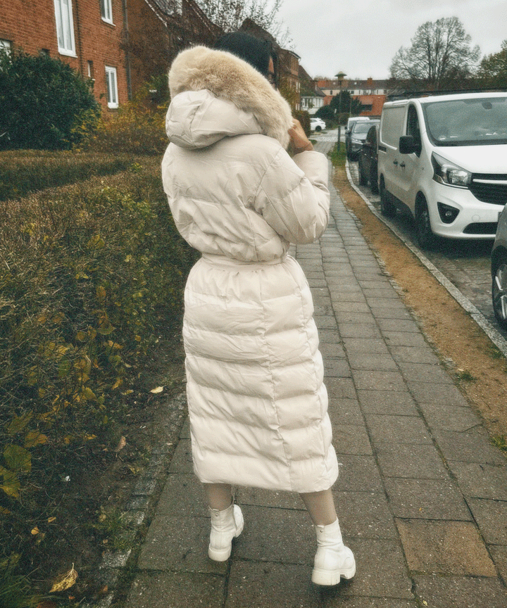 Margit | Dam Lång Beige Vinterparka