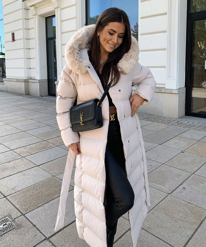 Margit | Dam Lång Beige Vinterparka