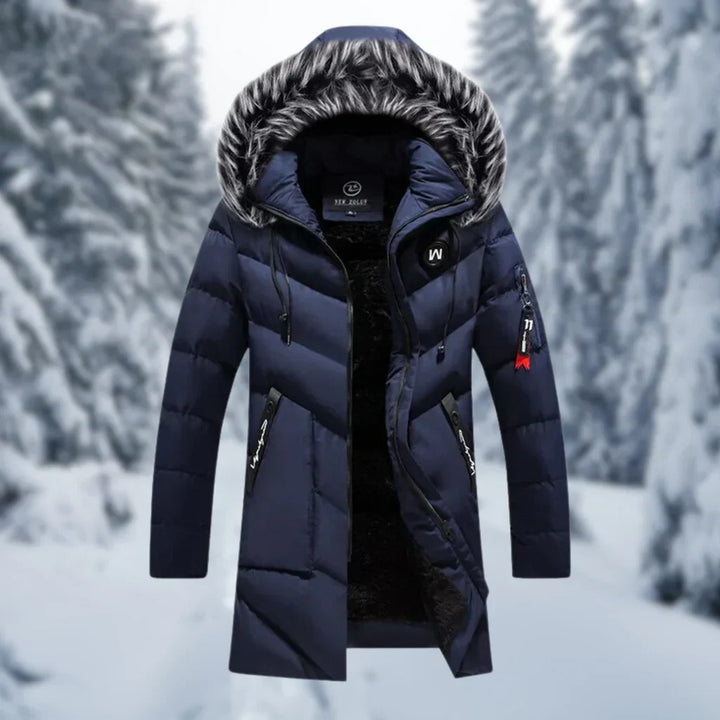 Hampus | Överdimensionerad Quiltad Vinterjacka med Fuskpäls-Huva