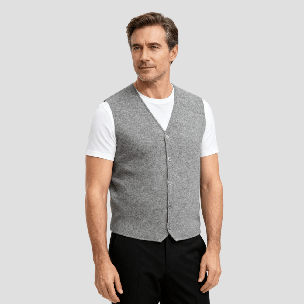 Oscar | Klassisk Button-Front Kashmir Cardigan