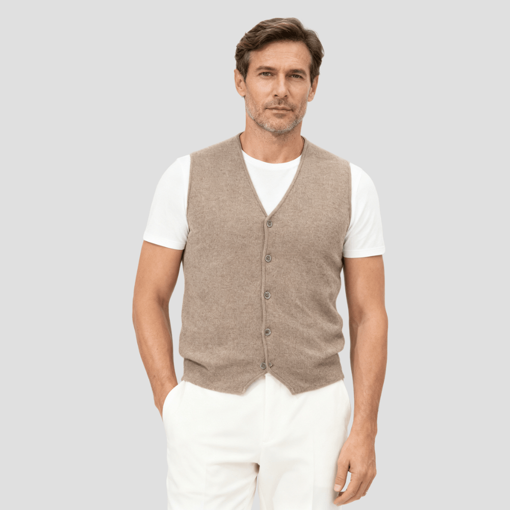 Oscar | Klassisk Button-Front Kashmir Cardigan