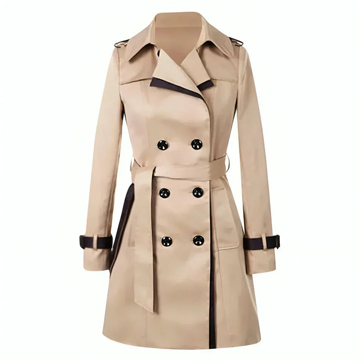 Astrid | Dam Elegant Lång Trenchcoat