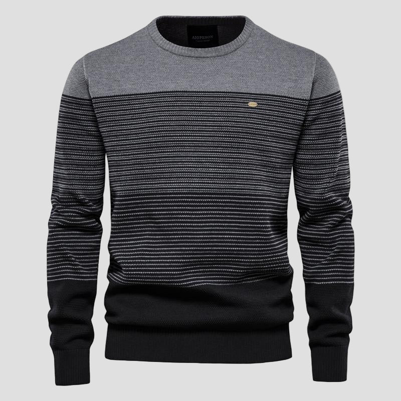 Noa | Herr vintage randig crewneck sweater