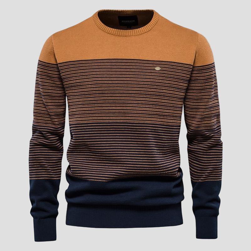 Noa | Herr vintage randig crewneck sweater